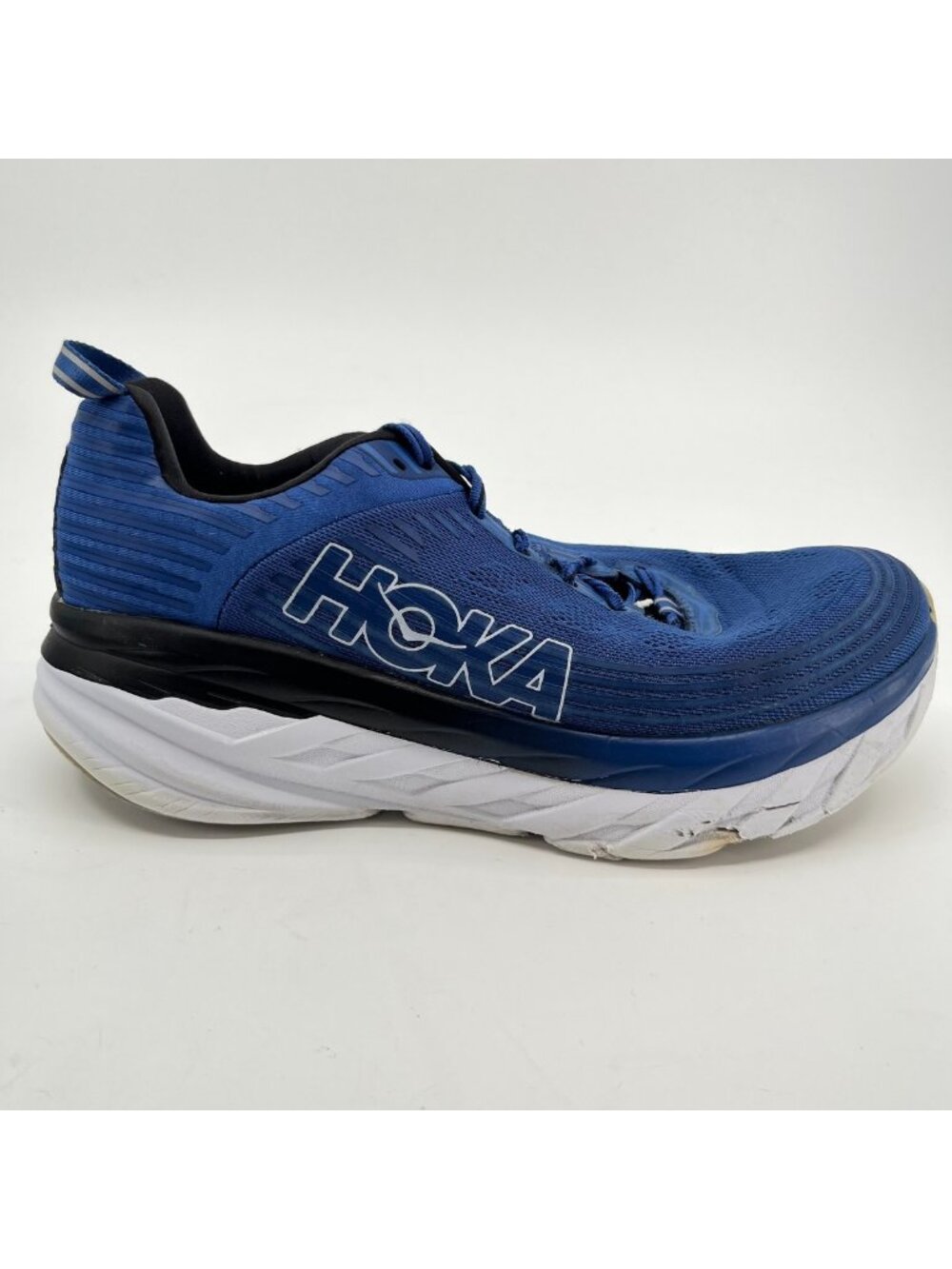 Hoka One One Bondi 6 Mens Size 9.5EE Blue Black Athletic Running Shoes Sneakers